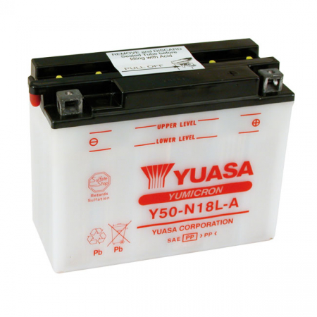 YUASA, YUMICRON 12V LEAD-ACID BATTERY Y50-N18L-A. 20AH