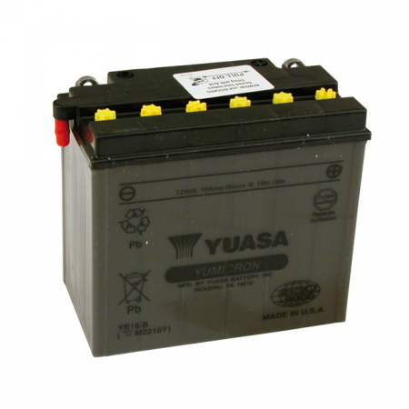 YUASA, YUMICRON 12V LEAD-ACID BATTERY YB16-B. 19AH