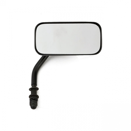 SMALL RECTANGULAR MIRROR. SHORT STEM, BLACK