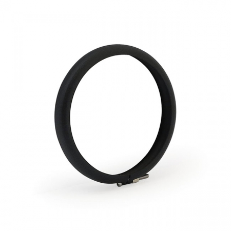 BATES STYLE HEADLAMP TRIM RING. 4-1/2". BLACK WRINKLE