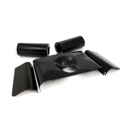 FORK PANEL KIT 5-PIECE. RIBBED. GLOSS BLACK