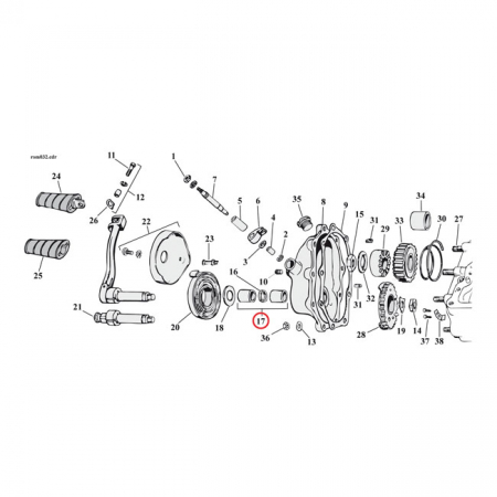 JIMS KICKSTART SHAFT BUSHING KIT JIMS +.005