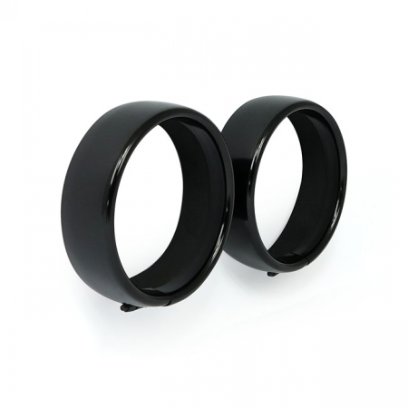 RECESSED TRIM RINGS. 4.5" SPOTLAMP. GLOSS BLACK