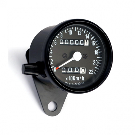 MINI SPEEDO, 2::1 KMH. WITH TRIPMETER BLACK