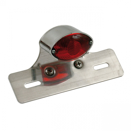 MINI CATYE TAILLIGHT. CHROME. ALUMINUM BRACKET