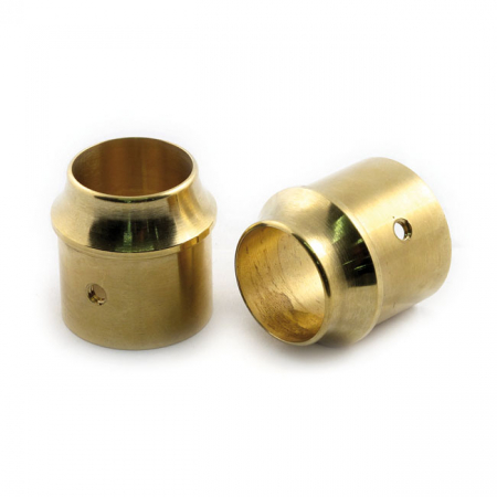 PAUGHCO, BRASS EXHAUST TIP SET. 1-3/4". SHORT CURVE