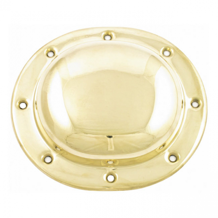 PAUGHCO, DERBY COVER. PLAIN. POLISHED BRASS