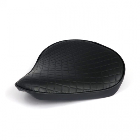 FITZZ, CUSTOM SOLO SEAT. BLACK FLAME. LARGE. 4CM THICK