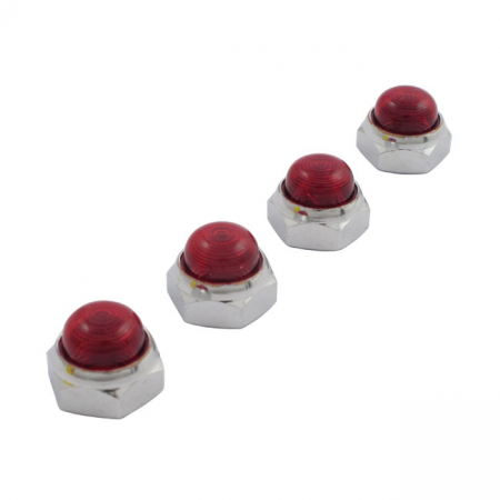 ROCKERARM NUT SET CHR/RED