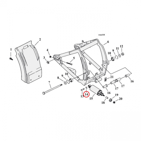 WASHERS, SHOCK ABSORBER BOLTS