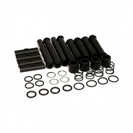 COMPLETE TWIN CAM PUSHROD COVER KIT. BLACK