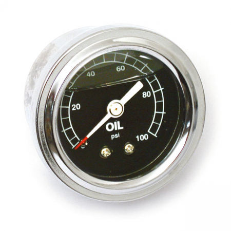 OIL PRESSURE GAUGE, LIQUID FILLED 100PSI