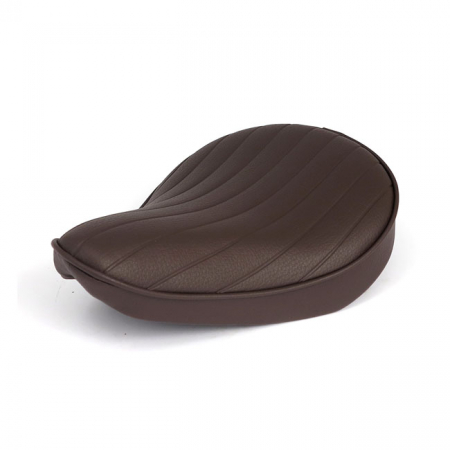 FITZZ, CUSTOM SOLO SEAT. BROWN/T&R. SMALL. 6CM THICK