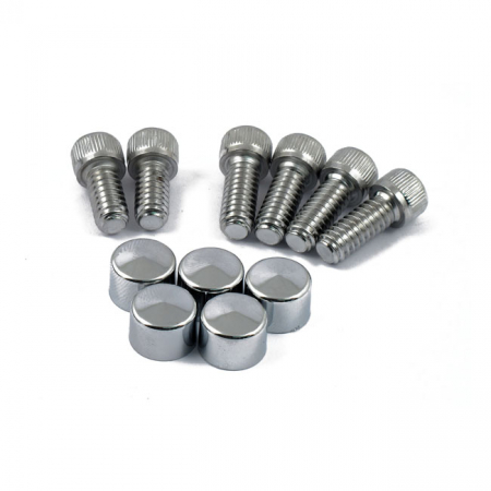 SMOOTHTOPPS, PUSH-ON BOLT & COVER KIT. CHROME