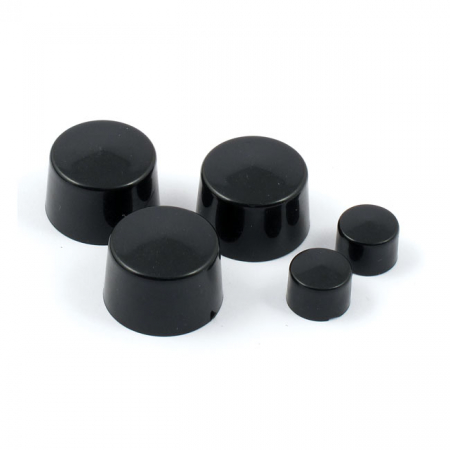 SMOOTHTOPPS, PUSH-ON BOLT COVER SET. BLACK