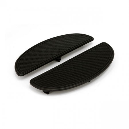 OVAL FLOORBOARD PADS. KNURLED/RIBBED. BLACK