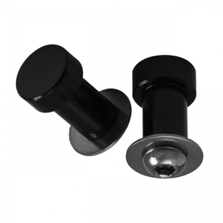 MOTONE MIRROR DELETE PLUGS, 1" H/B. BLACK