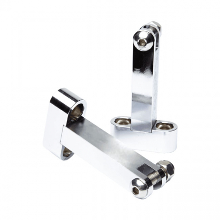 VITY'S DESIGN, PASSENGER FLOORBOARD MOUNT BRACKETS. CHROME