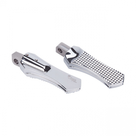 VITY'S DESIGN DIAMOND RIDER FOOT PEGS, CHROME