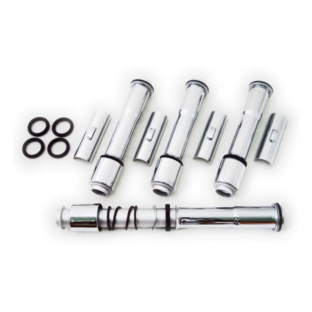 COMPLETE 04-UP XL MULTIPLE-PARTS PUSHROD COVER KIT. CHROME