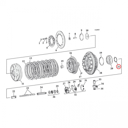 RETAINING RING, CLUTCH BEARING