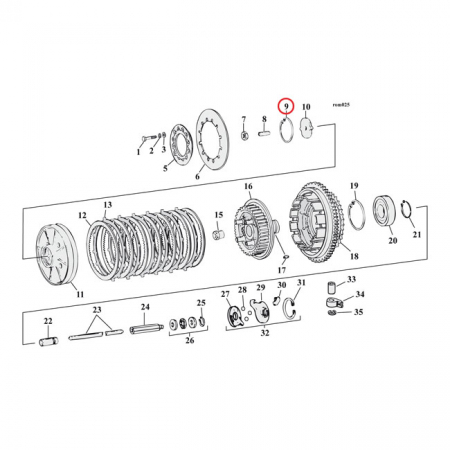 RETAINING RING, CLUTCH ADJ. PLATE