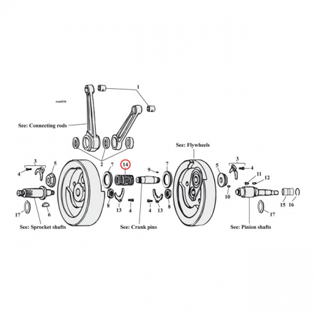 JIMS, 87-99 B.T. CONNECTING ROD ROLLER & RETAINER KIT