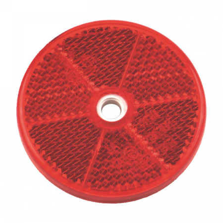 HELLA, REFLECTOR. ROUND. 60MM DIAMETER. RED