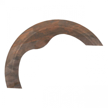 BK, HALF MOON FRONT FENDER. 116MM WIDE. 16"-18"