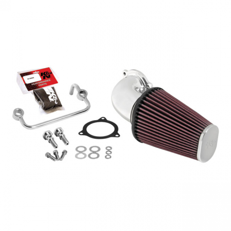 K&N, AIRCHARGER PERFORMANCE AIR CLEANER KIT. POLISHED