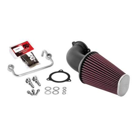 K&N, AIRCHARGER PERFORMANCE AIR CLEANER KIT. BLACK