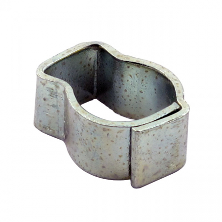 CRIMP HOSE CLAMP, 1/4 (6.35MM) ID. STAINLESS