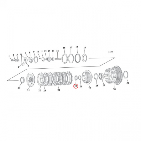 EASTERN RET.RING, CLUTCH HUB BEARING