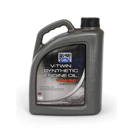 BEL-RAY V-TWIN SYNTHETIC MOTOR OIL, 10W-50. 4L