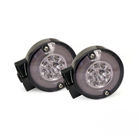 RINGERS, FL LED TURN SIGNALS. FRONT. GLOSS BLACK