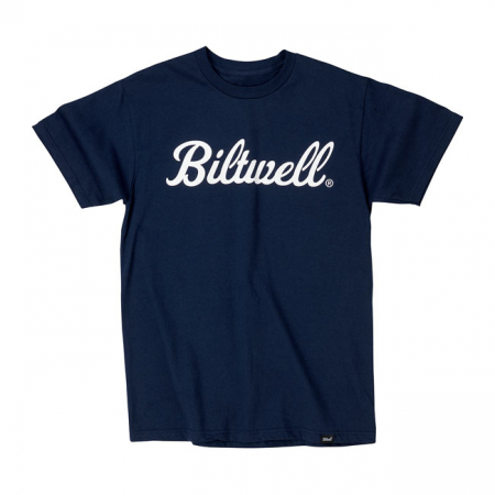 BILTWELL SCRIPT T-SHIRT NAVY