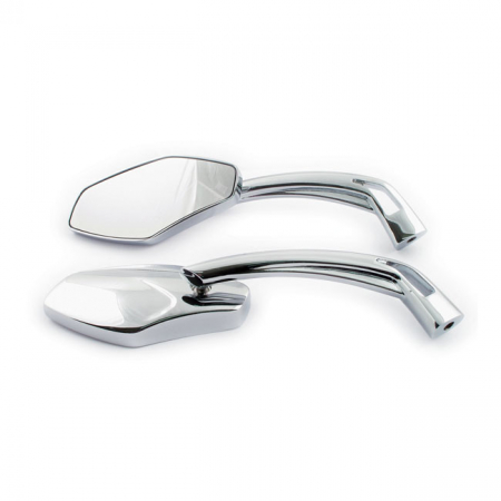 LUCA MIRROR SET, 10MM. CHROME, CLEAR GLASS