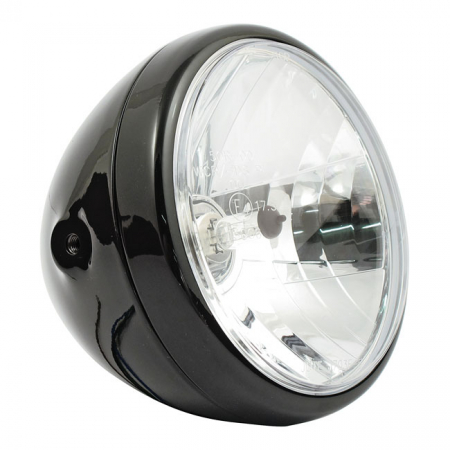 RENO 7" H4 HEADLAMP. NO HALO RING. BLACK