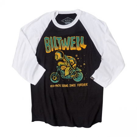 BILTWELL GOONS RAGLAN T-SHIRT BLACK/WHITE