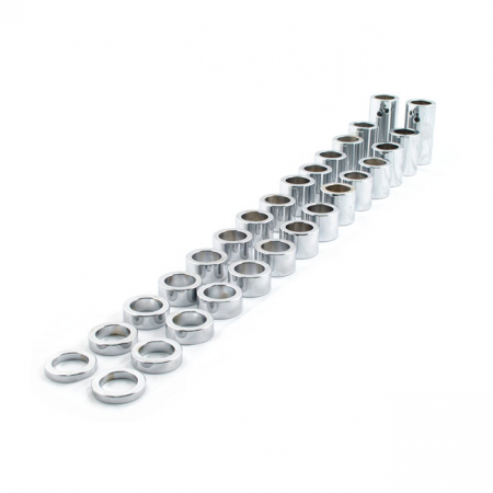 PAUGHCO, CHROME STEEL AXLE SPACER KIT