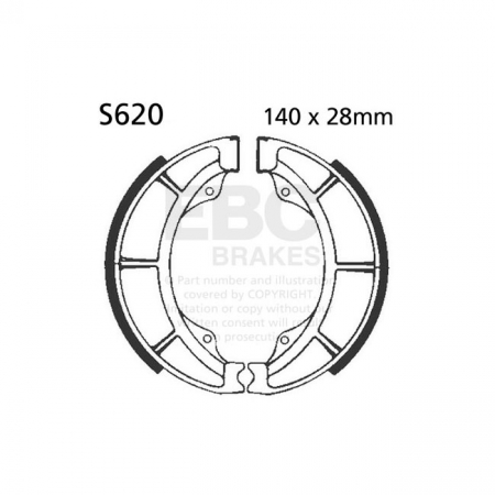 EBC PLAIN BRAKE SHOES