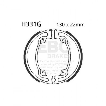 EBC GROOVED BRAKE SHOES