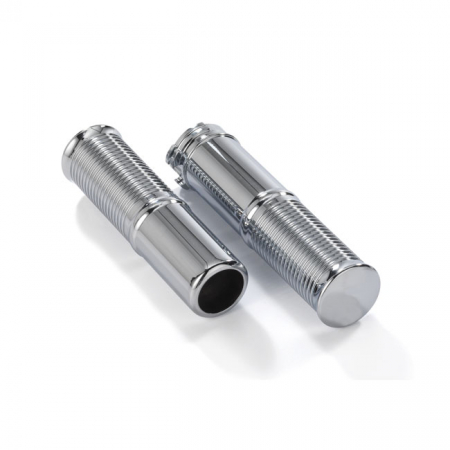 KUSTOM TECH, FL HANDLEBAR GRIP SET. CHROMED ALUMINUM