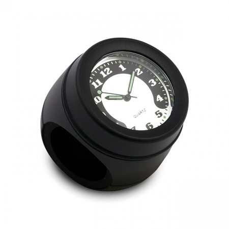 HANDLEBAR MOUNTED CLOCK. BLACK