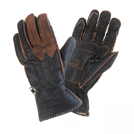 BY CITY WINTER SKIN GLOVES BLACK/BROWN