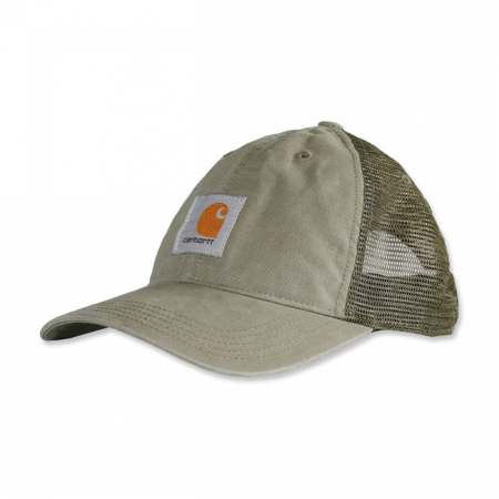 CARHARTT CANVAS MESH-BACK CAP BURNT OLIVE