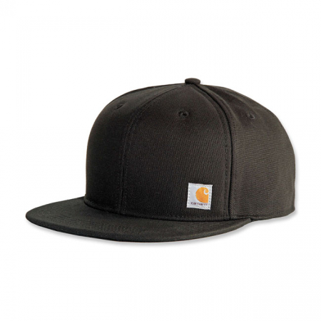 CARHARTT FIRM DUCK FLAT BRIM CAP BLACK