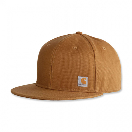 CARHARTT FIRM DUCK FLAT BRIM CAP CARHARTTÂ®BROWN