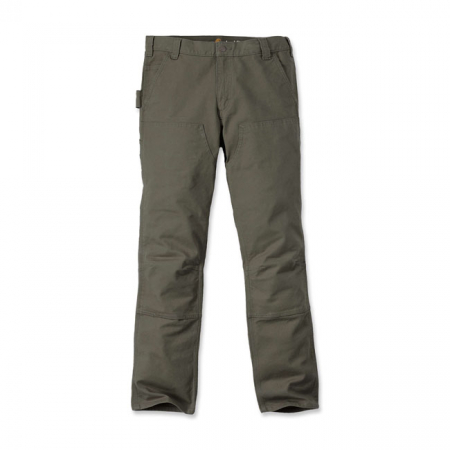 CARHARTT WORK PANTS STRETCH DUCK DOUBLE FRONT TARMAC