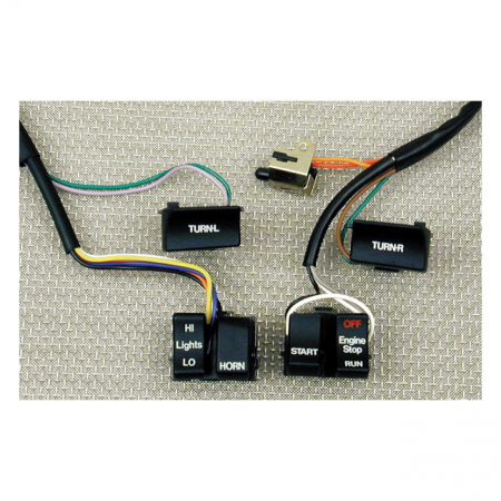 H.BAR WIRE HARNESS & BLACK SWITCH KIT